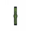Watch 20mm Spor Delikli Kordon - Siyah-Yeşil