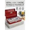 W.germany 40 Parça Lokma Seti 1/4-3/8 | Cr-v Metal Çantalı Cırcır 723066
