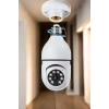 Wifi Kamera Duylu Ampul Görünümlü 360 Derece Dönebilen Ev Kamerası