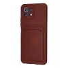 Xiaomi Mİ 11 Lite Kılıf Kelvin Kartvizitli Silikon - Bordo