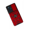 Xiaomi Mi 11T Pro Kılıf Pars Lens Yüzüklü Silikon - Kırmızı