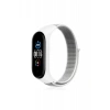 Xiaomi Mi Band 4 Hasırlı Cırtcırtlı Kordon - Beyaz