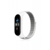 Xiaomi Mi Band 4 Hasırlı Cırtcırtlı Kordon - Beyaz