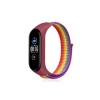 Xiaomi Mi Band 4 Hasırlı Cırtcırtlı Kordon - Gökkuşağı