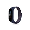 Xiaomi Mi Band 4 Hasırlı Cırtcırtlı Kordon - Lacivert-Mor