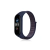 Xiaomi Mi Band 4 Hasırlı Cırtcırtlı Kordon - Lacivert-Mor