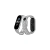 Xiaomi Mi Band 4 Spor Delikli Kordon - Gri-Beyaz