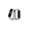 Xiaomi Mi Band 4 Spor Delikli Kordon - Gri-Beyaz