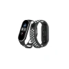 Xiaomi Mi Band 4 Spor Delikli Kordon - Siyah-Beyaz