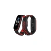 Xiaomi Mi Band 4 Spor Delikli Kordon - Siyah-Kırmızı