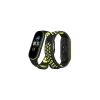 Xiaomi Mi Band 4 Spor Delikli Kordon - Siyah-Yeşil