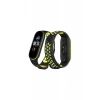 Xiaomi Mi Band 7 Spor Delikli Kordon - Siyah-Yeşil