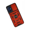 Xiaomi Poco M5 Kılıf Pars Lens Yüzüklü Silikon - Kırmızı