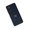 Xiaomi Poco X4 Pro 5G Kılıf Pars Lens Yüzüklü Silikon - Lacivert