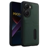 Xiaomi Poco X7 Pro Kılıf Sara Kartvizitli Deri Kılıf - Koyu Yeşil