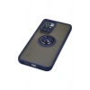 Xiaomi Redmi 10 2022 Kılıf Montreal Yüzüklü Silikon Kapak - Lacivert