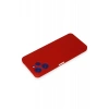 Xiaomi Redmi 12 Kılıf Nano içi Kadife Silikon - Kırmızı
