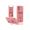 Xiaomi Redmi 12C Kılıf Zuma Kartvizitli Yüzüklü Silikon - Pembe