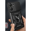 Xiaomi Redmi 13C Kılıf Pars Lens Yüzüklü Silikon - Yeşil