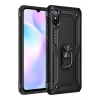 Xiaomi Redmi 9A Kılıf Sofya Yüzüklü Silikon Kapak - Siyah