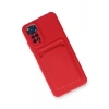Xiaomi Redmi Note 11S Kılıf Kelvin Kartvizitli Silikon - Kırmızı