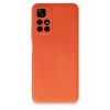 Xiaomi Redmi Note 11T Kılıf Nano içi Kadife Silikon - Turuncu