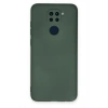 Xiaomi Redmi Note 9 Kılıf Nano içi Kadife Silikon - Koyu Yeşil