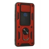 Xiaomi Redmi Note 9 Kılıf Pars Lens Yüzüklü Silikon - Kırmızı