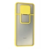 Xiaomi Redmi Note 9 Pro Kılıf Palm Buzlu Kamera Sürgülü Silikon - Sarı