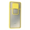 Xiaomi Redmi Note 9 Pro Kılıf Palm Buzlu Kamera Sürgülü Silikon - Sarı