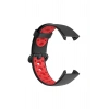 Xiaomi Redmi Watch 2 Spor Delikli Kordon - Siyah-Kırmızı