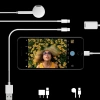 Y Cable İphone 14-13-12 11 Lightning Kulaklık +şarj Usb Adaptörü