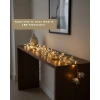 Yaprak Şekilli Gümüş Led Işık Pilli Dekoratif Aydınlatma