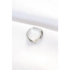 Yassı Silver Renk Ayarlanabilir Yüzük - TJ-BYK3100