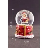 Yeni yıl  Hediyeleri Noel Baba Mini Boy Işıklı Kar Küresi 6,5 cm 1X