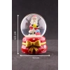 Yeni Yıl ı Noel Baba Temalı Kurdele Detaylı Mini Boy Işıklı Kar Küresi 6,5 cm A