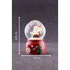Yeni Yıl Noel Baba Temalı Mini Boy Işıklı Kar Küresi 6,5 cm A