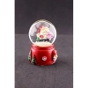 Yeni Yıl Noel Baba Temalı Mini Boy Işıklı Kar Küresi 6,5 cm A