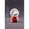 Yeni Yıl Noel Baba Temalı Mini Boy Işıklı Kar Küresi 6,5 cm A