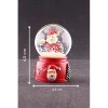 Yeni Yıl Noel Baba Temalı Mini Boy Işıklı Kar Küresi 6,5 cm A