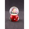 Yeni Yıl Noel Baba Temalı Mini Boy Işıklı Kar Küresi 6,5 cm A