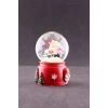 Yeni Yıl Noel Baba Temalı Mini Boy Işıklı Kar Küresi 6,5 cm A