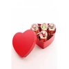 Yeni Yıl Özel Kalp Kutu İçinde 4 Adet Mini Noel Baba Kar Küresi 6,5 cm