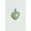 Yeşim Kalpli Doğaltaş Kolye Ucu Küçük 1,5 cm