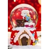 Yılbaşı 2025 Noel Baba Hediyeleri 13 cm Orta Boy Işıklı Müzikli Kar Küresi 59B