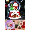 Yılbaşı 2025 Noel Baba Temalı 13 cm Orta Boy Işıklı Müzikli Kar Küresi 59A