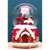 Yılbaşı  Noel Baba Hediyeleri 13 cm Orta Boy Işıklı Müzikli Kar Küresi 59B