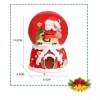 Yılbaşı  Noel Baba ve Çam Ağacı 13 cm Orta Boy Işıklı Müzikli Kar Küresi 20B