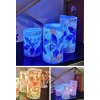 Yılbaşı Noel Temalı 3 lü Set Led Gerçek Mum Kumandalı 9 Renk Yanabilme  ve Animasyonlu Büyük Boy