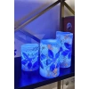 Yılbaşı Noel Temalı 3 lü Set Led Gerçek Mum Kumandalı 9 Renk Yanabilme  ve Animasyonlu Büyük Boy
